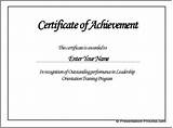 Images of Certificate Of Achievement Template Free
