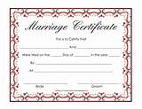 Free Marriage Certificate Template Images
