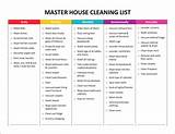 House Cleaning List For Maid Photos