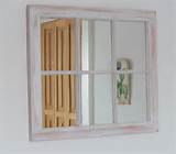 Pictures of Window Pane Framed Mirror