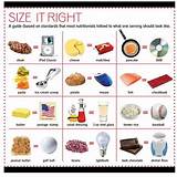 Recommended Food Portion Sizes Photos