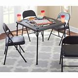 Mainstays 5 Piece Card Table And Chair Set Black Photos