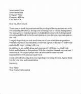 Images of Job Interview Thank You Letter Template