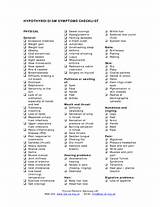 Checklist For Thyroid Symptoms Photos