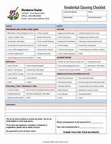 House Cleaning Checklist Pictures