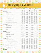 Printable House Cleaning Checklist Photos