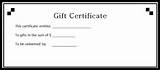 Photos of Gift Certificate Template Free Download