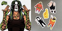 Animated Wrestling Character Stickers