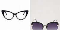 Black Rimless Cat Eye Glasses