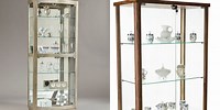 Glass Curio Cabinet with Adjustable Shelves