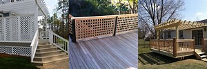 Free Standing Deck with Lattice