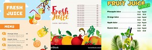Fruit Juice Menu Graphic Design