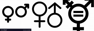 Gender Symbols Black and White