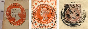 Half Penny Red Oval Stamp