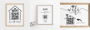Printable Wi-Fi Password Sign with QR Code