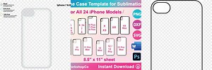iPhone 8 Plus Phone Case Template