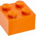 1 Orange 2X2 LEGO Brick