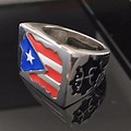 24K Gold Ring with Puerto Rico Flag