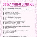 30-Day Writing Challenge April