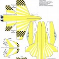 3D Paper Model Plane Templates