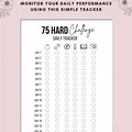 75 Day Hard Challenge Checklist Print Out