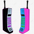 80s Style Cell Phone Clip Art