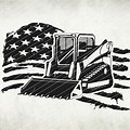 American Flag Skid Steer Logo
