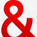 Ampersand Symbol Red Stamp