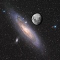 Andromeda Compared to the Moon From Earth