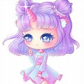 Anime Girl Unicorn Cute Kawaii