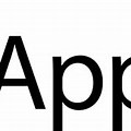 Apple Name Written in Black with Logo