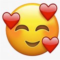 Apple Smile with Hearts Emoji