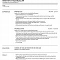 Availability Template for Resume