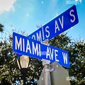 Avenue Street Sign Miami