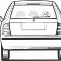 Back of Car Illustration Clip Art