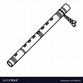 Bamboo Flute Black and White
