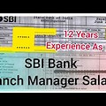 Bank Branch Manager Salary