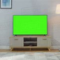 Basic Living Room with Green Screen TV