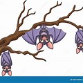 Bat Hanging Tree Cartoon