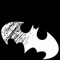 Batman Logo Black and White Desktop Wallpaper