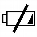 Battery Symbol Black White Low