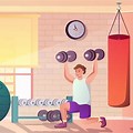 Best Time to Workout Cartoon