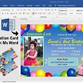 Birthday Invitation Card in MS Word