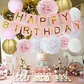 Birthday Party Decorations Pink Peach Gold