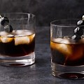 Black Russian with Lemon and Cherry