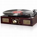 Black Wood Texture Record Player