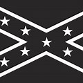 Black and Grey Confederate Flag