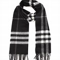 Black and White Burberry Scarf