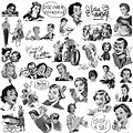 Black and White Vintage Stickers