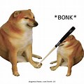 Bonk Doge Meme but with Knife